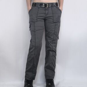 Cotton Mid Rise Hiking Pants w Cargo Pockets
